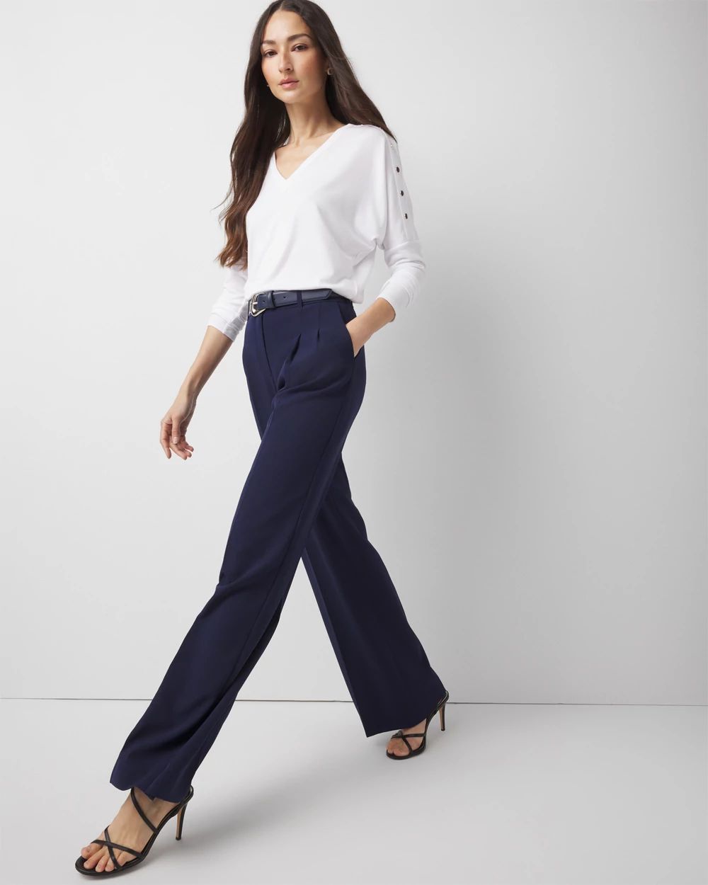 Pleated Wide Leg Pants