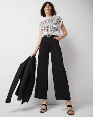 High-Rise Wide Leg Cropped Jean click to view larger image.