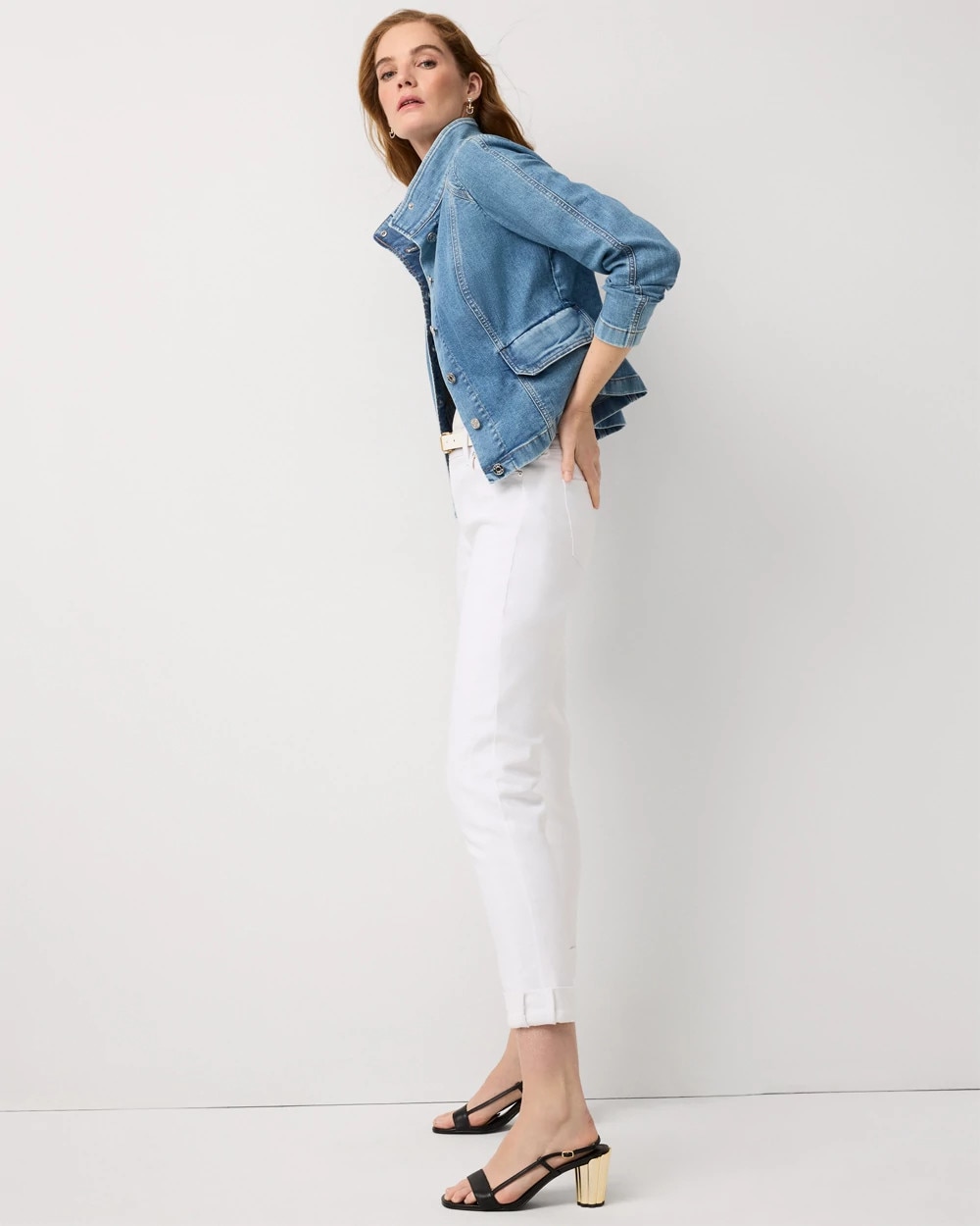 Seamed Featherweight Denim Jacket - image 2