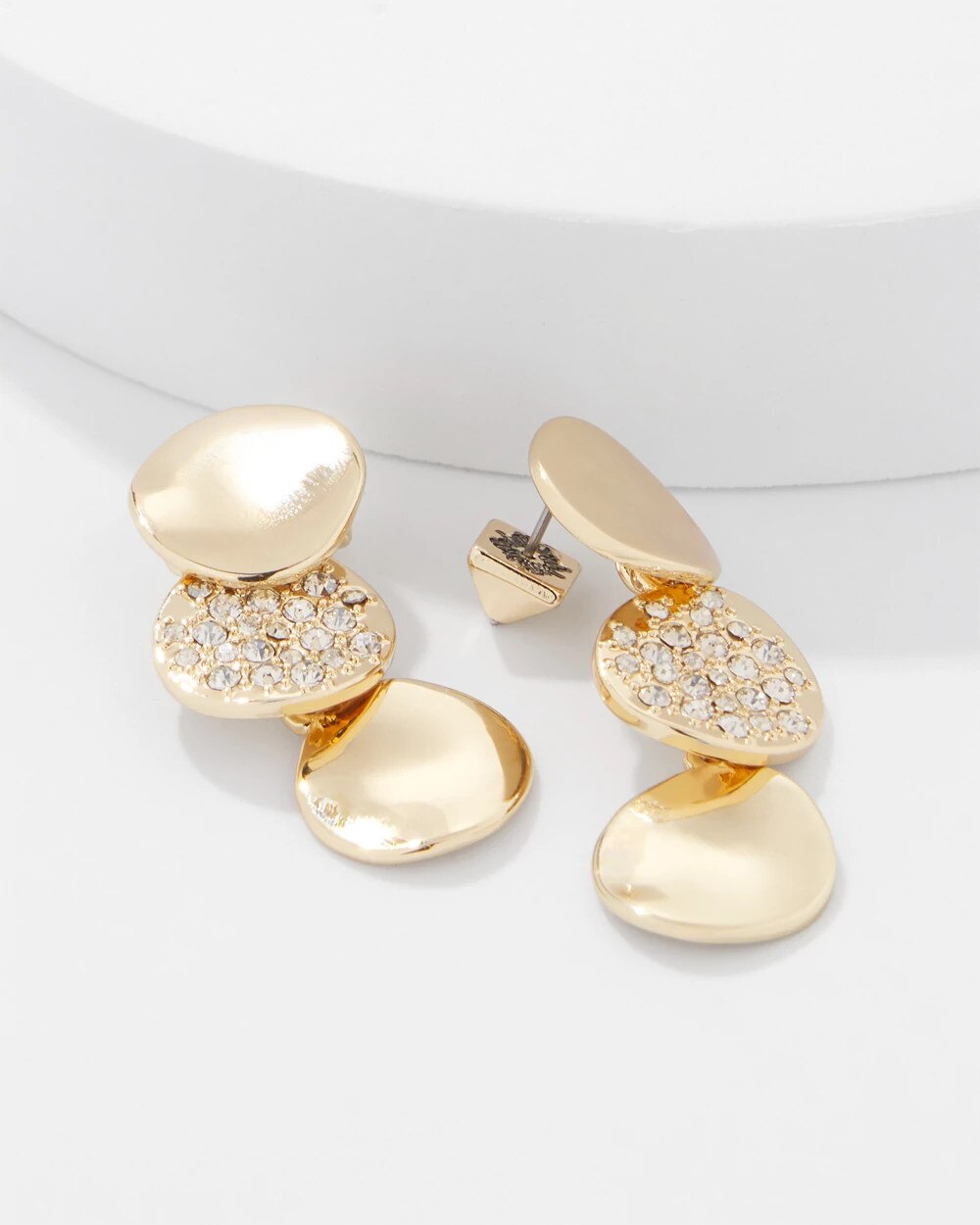 Pave Discs Earrings - image 3