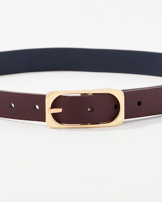 Reversible Faux Leather Pant Belt click to view larger image.