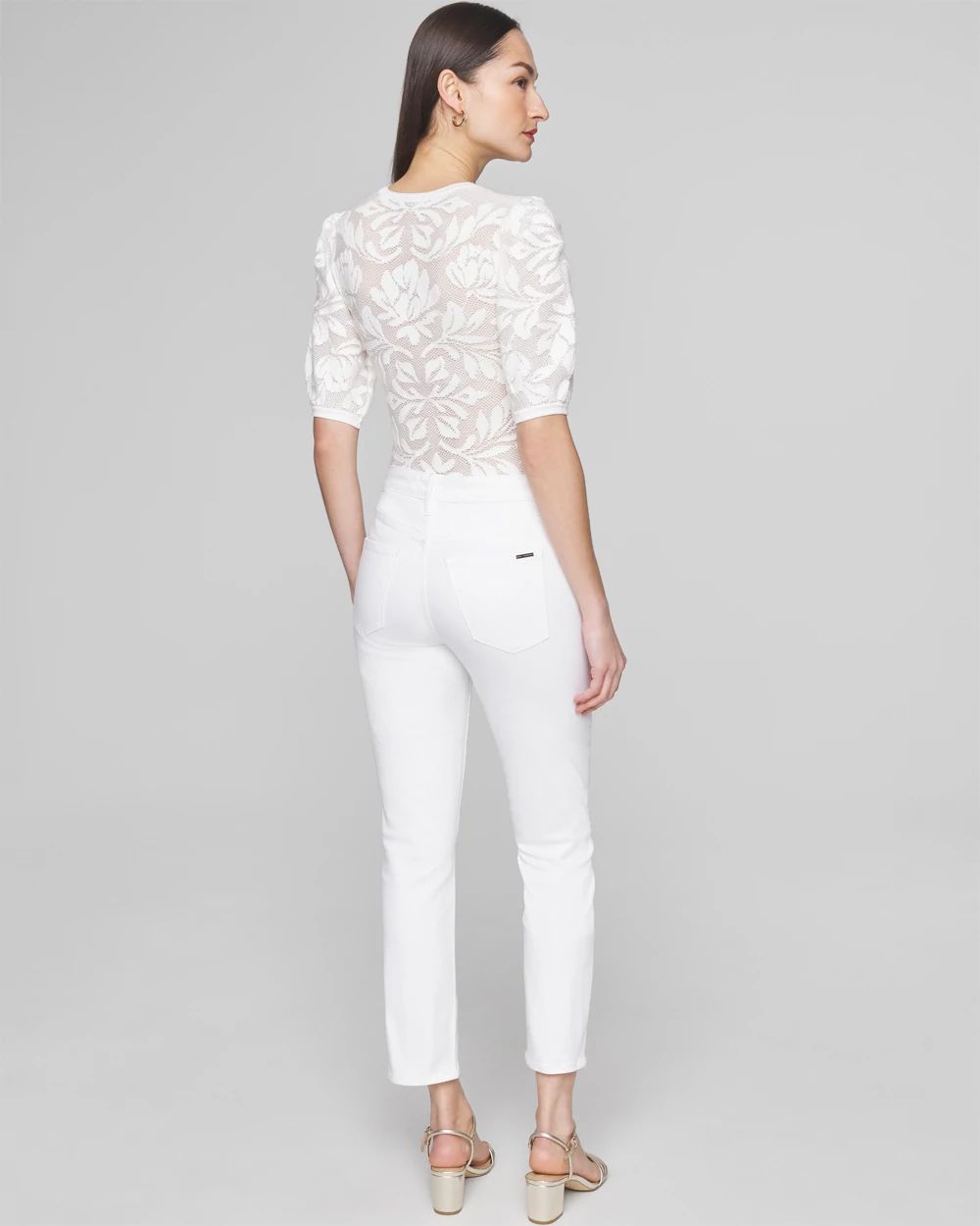 High-Rise Slim With Slit Crop Jeans