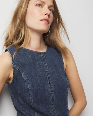 Petite Denim Sheath Dress click to view larger image.