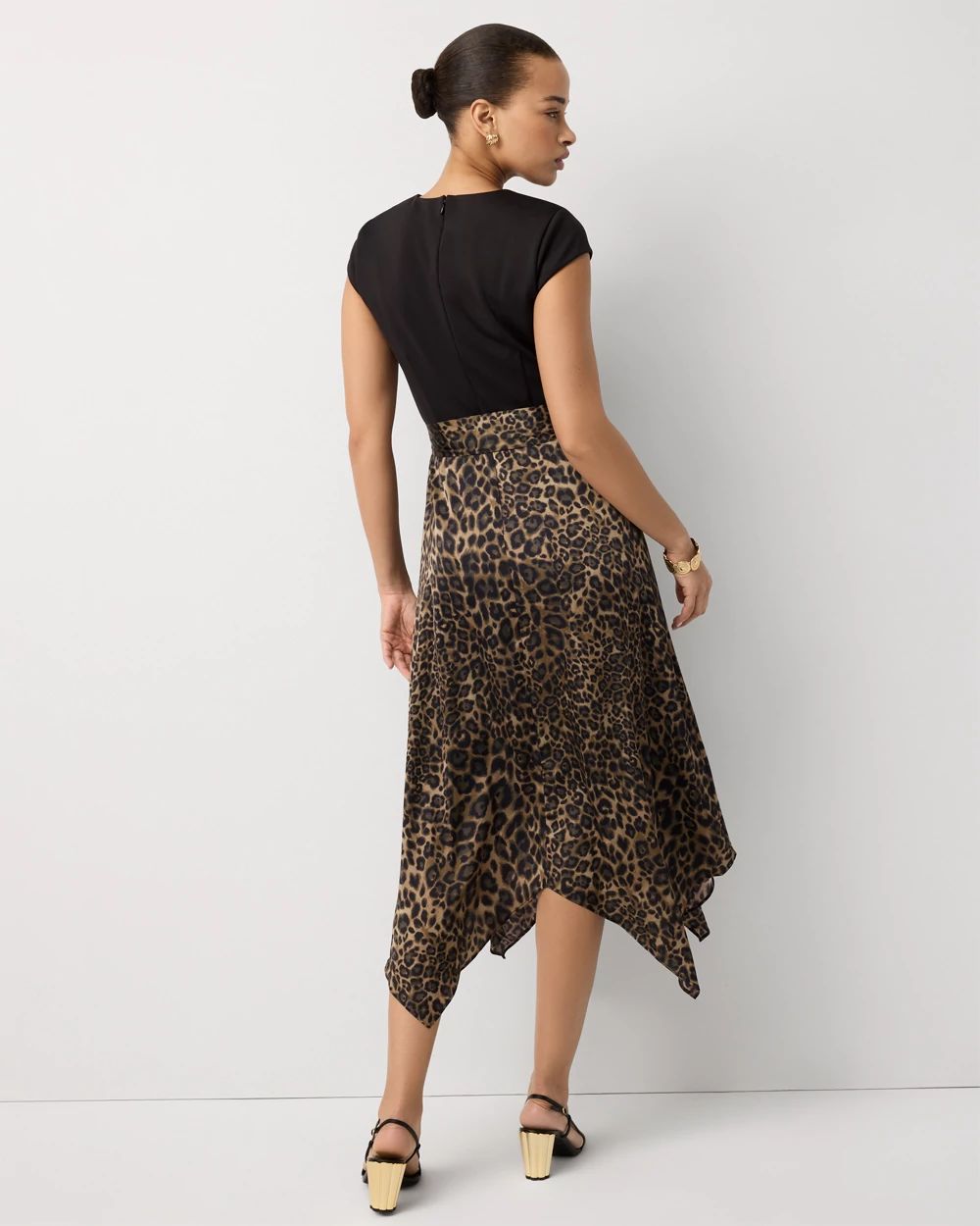 Satin Handkerchief Hem Dress