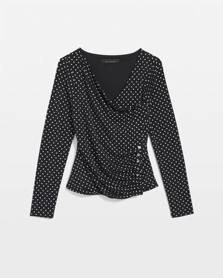 Ruched Button Trimmed Top click to view larger image.