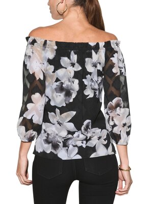 Outlet WHBM Off-The-Shoulder Jacquard Blouse