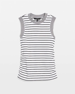 WHBM FORME™ Ribbed Stretch Ruched Side Tank click to view larger image.