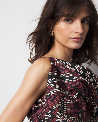 One-Shoulder Drama Sateen Bustier click to view larger image.