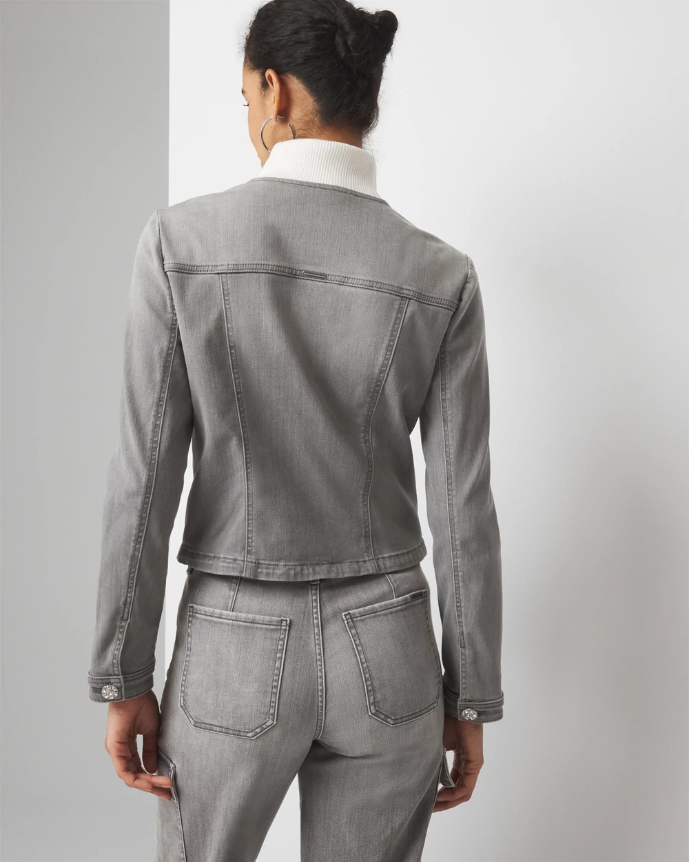 Cropped Denim Jacket - image 4