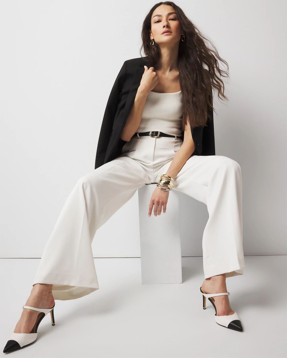 WHBM FORME™ Sculpt Stretch Sweater Halter Top click to view larger image.