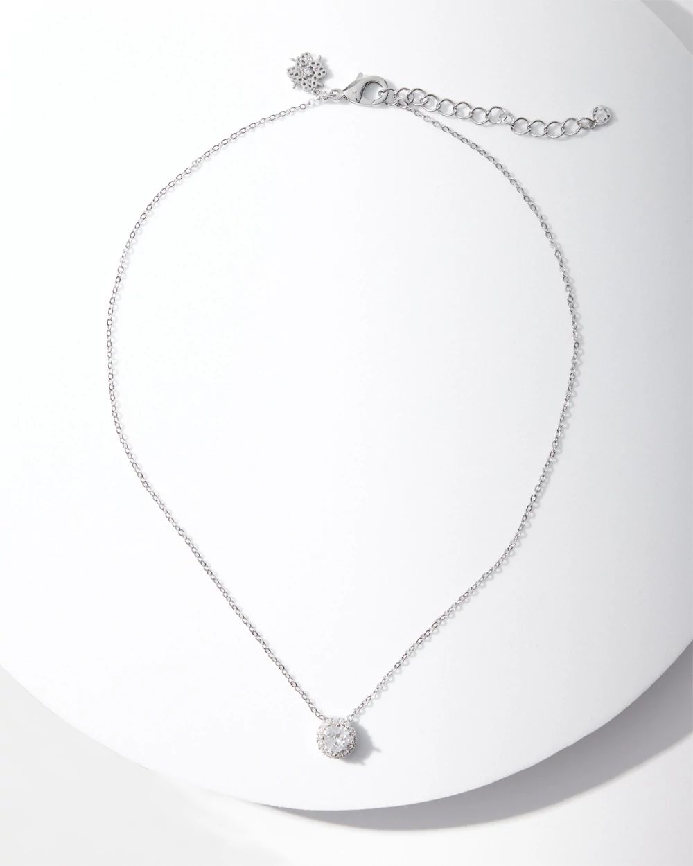CZ Round Drop Necklace