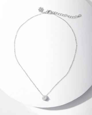 CZ Round Drop Necklace