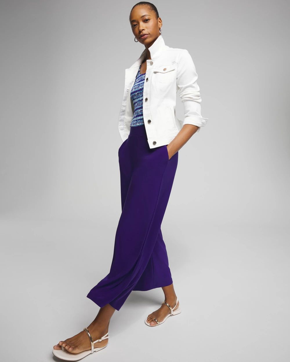 Outlet WHBM Knit Wide-Leg Crop