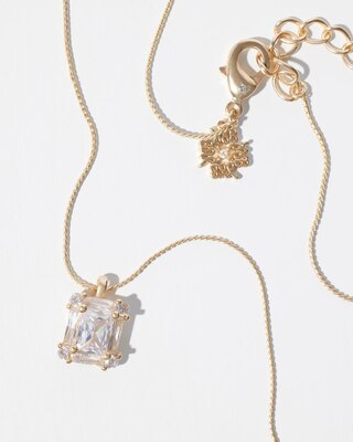 Goldtone Crystal Pendant