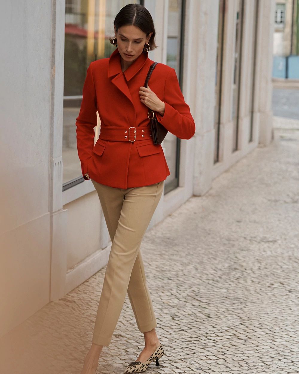 High-Rise Elle Slim Ankle Pant