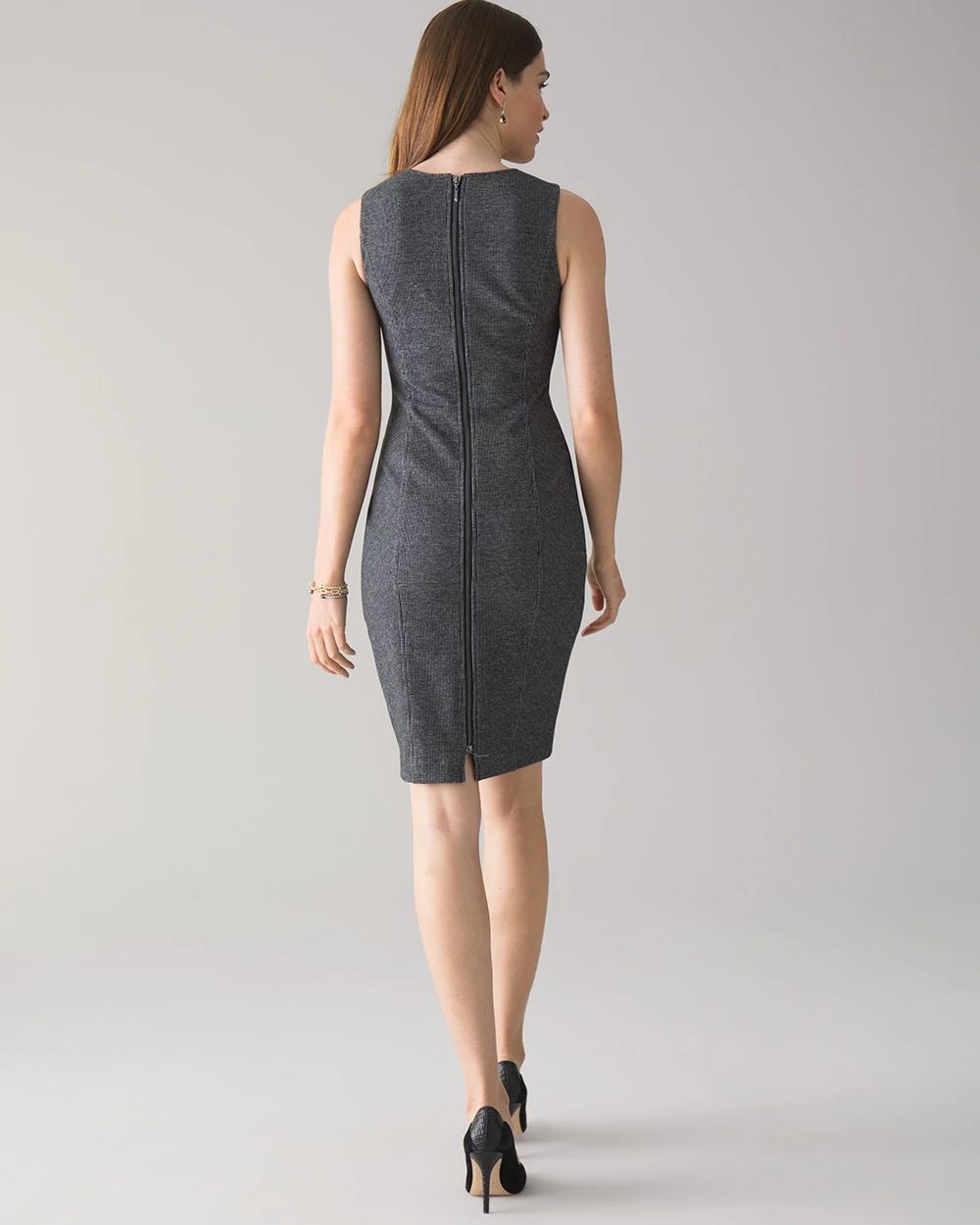 Sleeveless Knit Sheath Dress