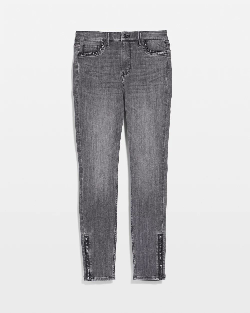Petite High Rise Croc Skinny Ankle Jeans