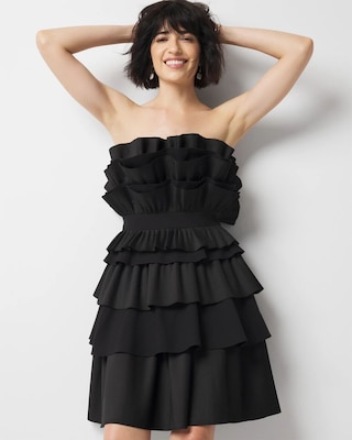 Tiered Ruffle Bustier Dress click to view larger image.
