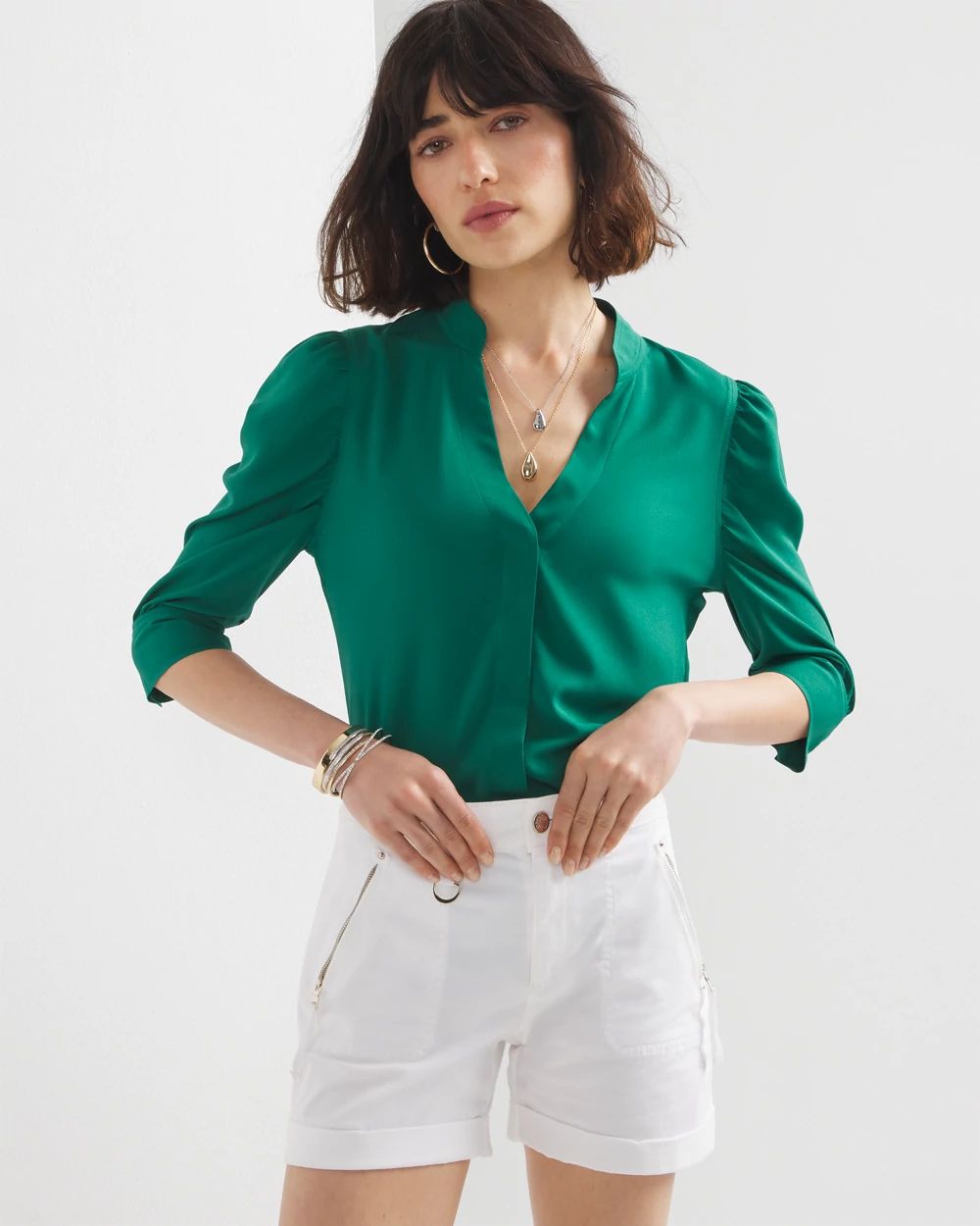 Ruched Sleeve Shirt