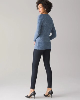Petite Long-Sleeve Heathered Tunic