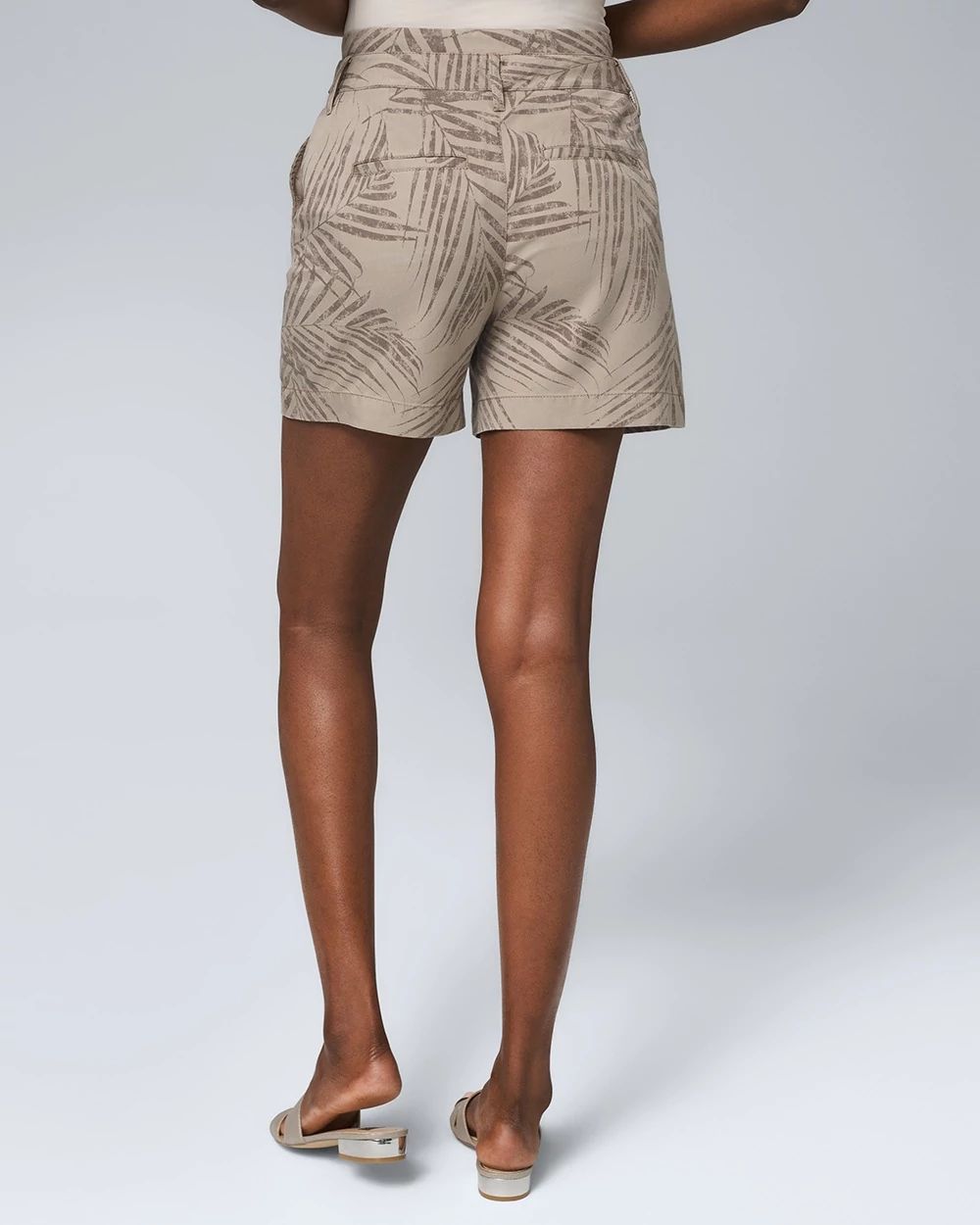 5-Inch High-Rise Palm-Print Shorts