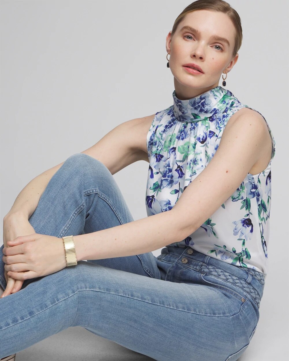 Sleeveless Tie-Back Shell Top - image 2