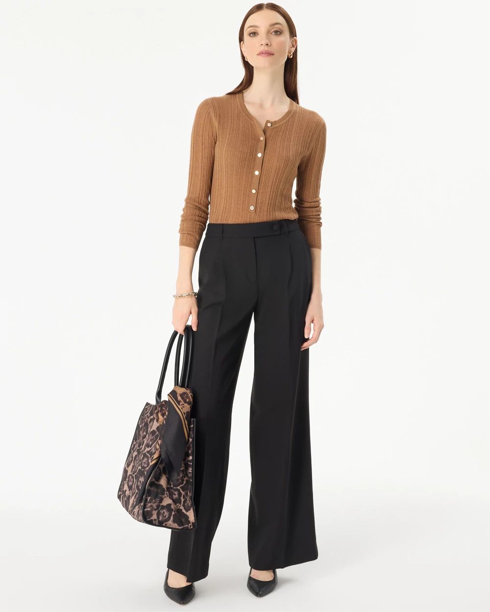 Crepe Wide Leg Pant click to view larger image.