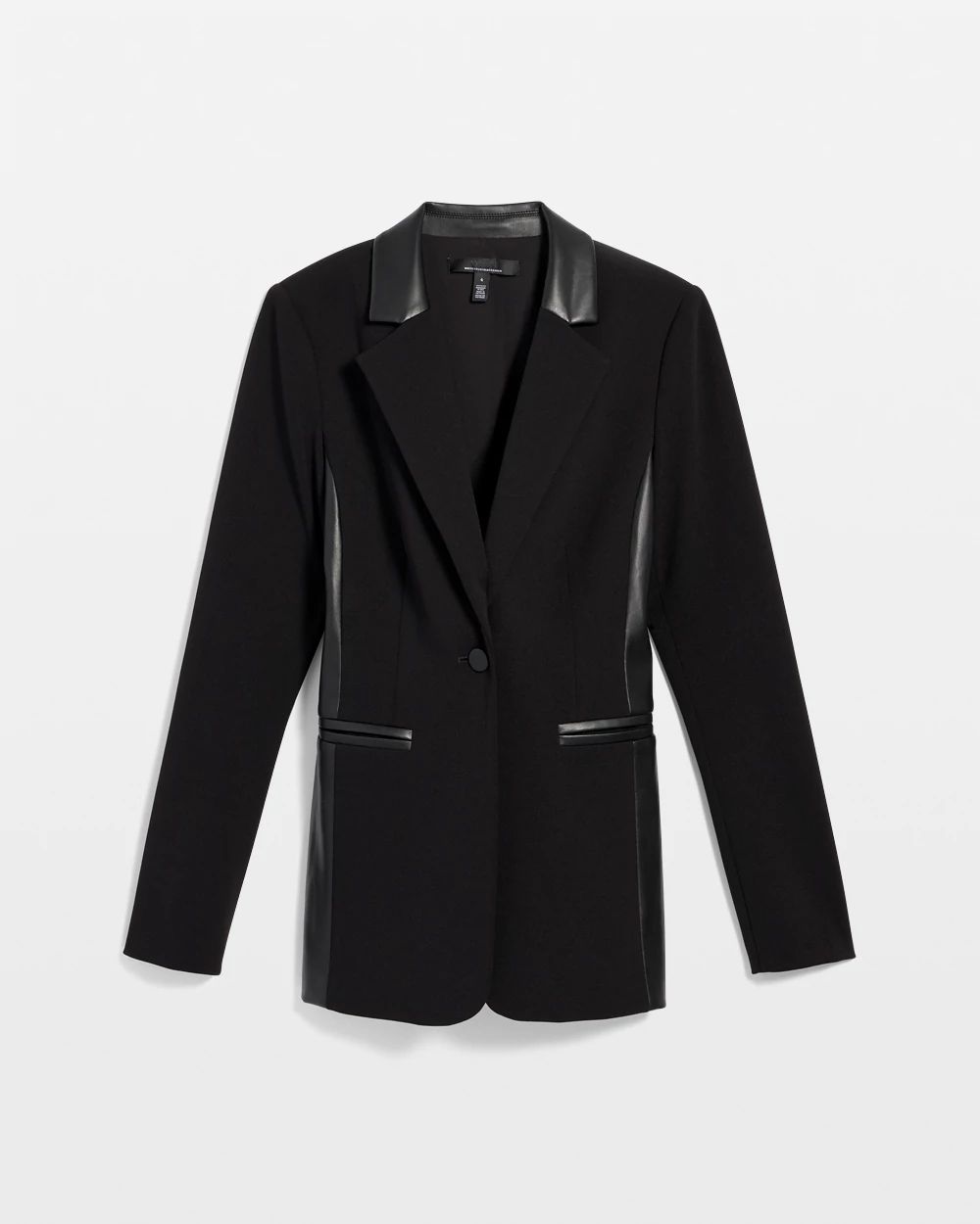 Petite WHBM® Knit Crepe One-Button Blazer click to view larger image.