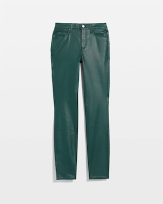 High-Rise Coated Skinny Jeans click to view larger image.