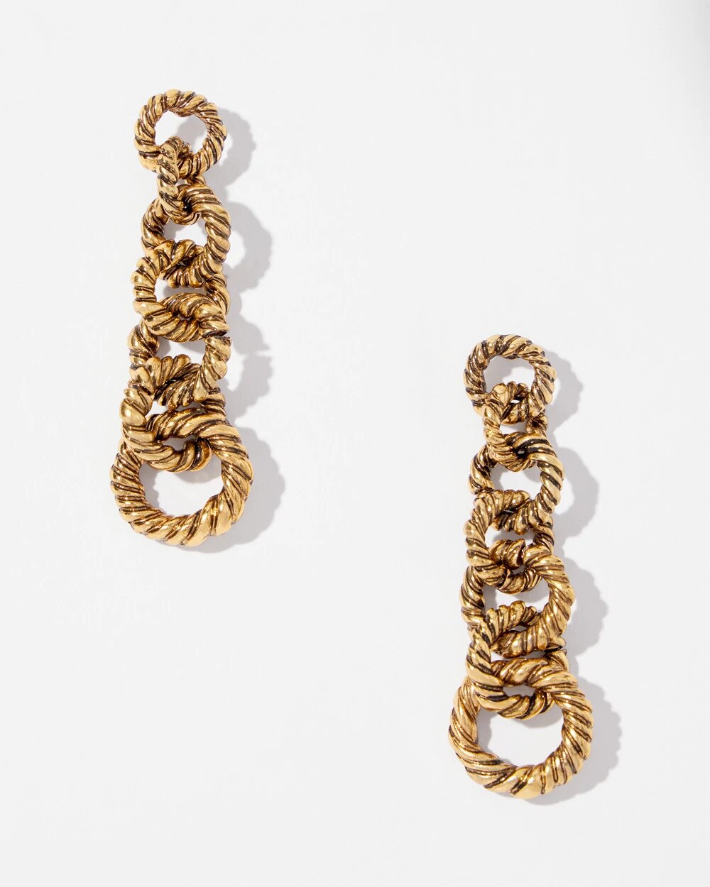 Twisted Link Linear Earrings - image 1