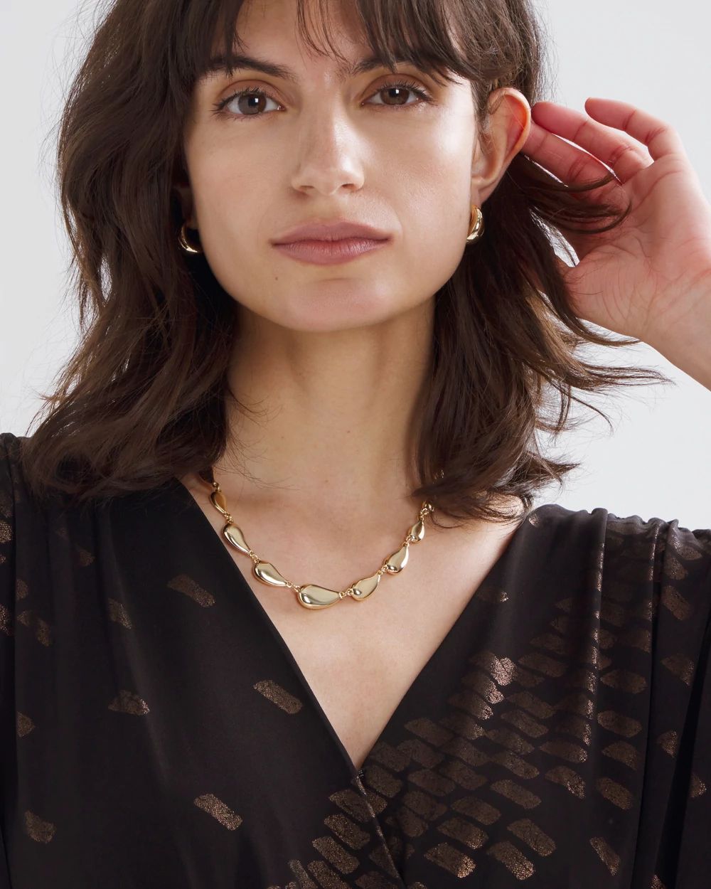 Gold Scalloped Necklace