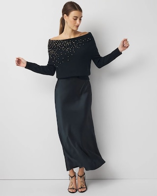 Petite Satin Slip Skirt click to view larger image.