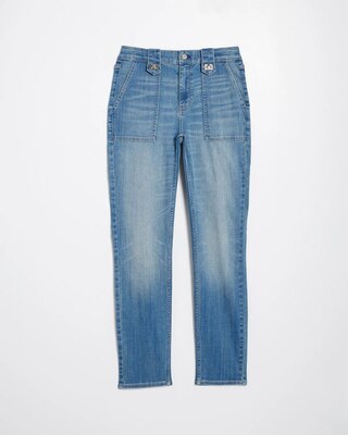 High-Rise Every Day Soft Turnlock Pocket Slim Jeans click to view larger image.