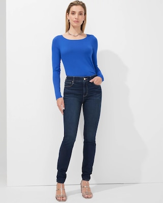 Outlet WHBM Long-Sleeve Scoop-Neck Tee