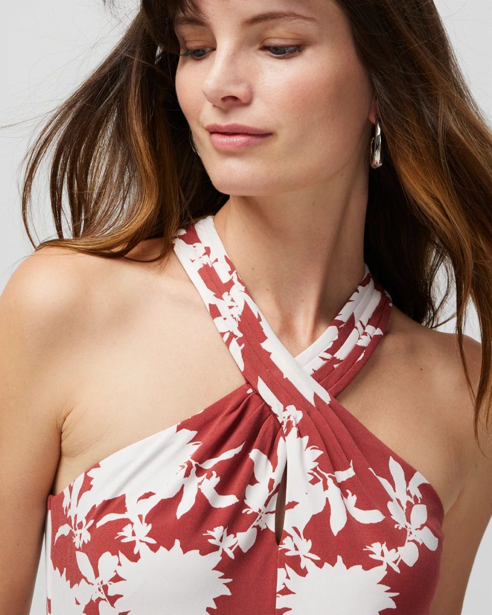 Cross-Front Matte Jersey Halter