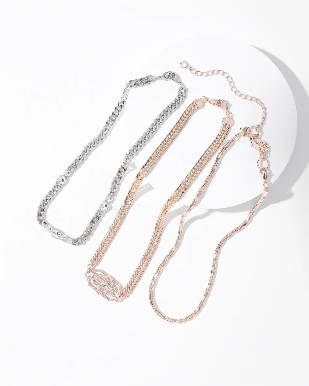 Art Deco Mixed Metal Convertible Necklace