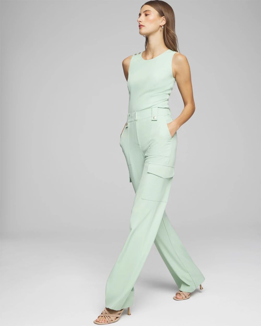 Petite Utility Wide Leg Pants