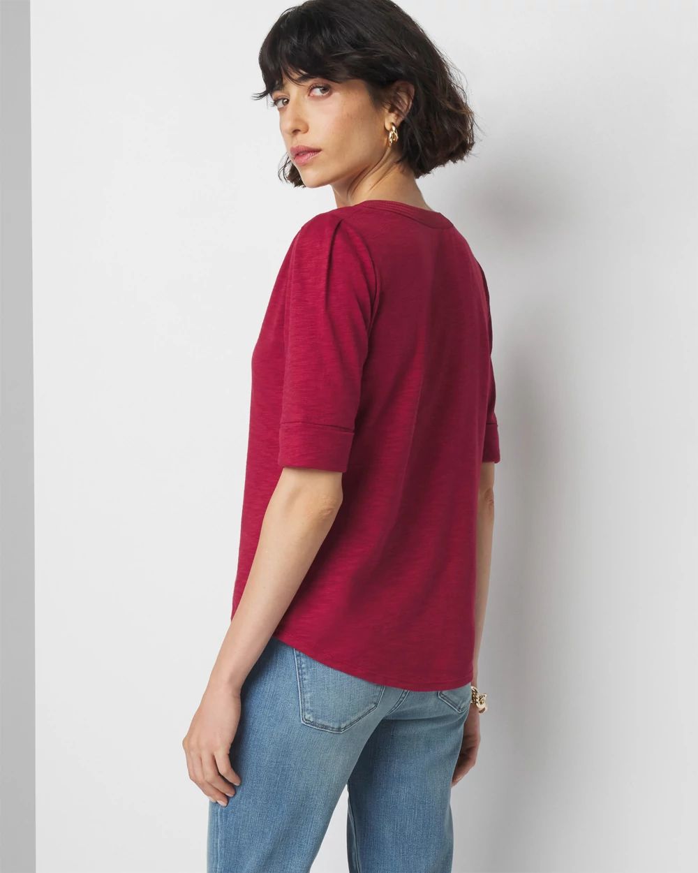 Pleated Sleeve Tee click to view larger image.