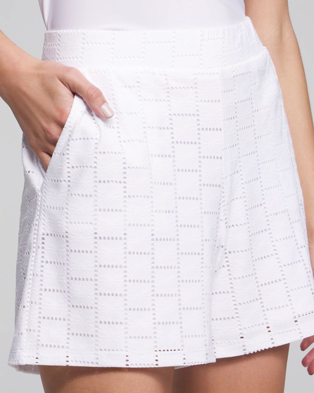 Outlet WHBM Eyelet Shorts click to view larger image.