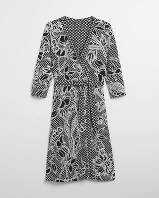 3/4 Sleeve Reversible Wrap Dress click to view larger image.