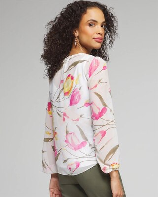 Outlet WHBM Long Sleeve Sheer Shirt