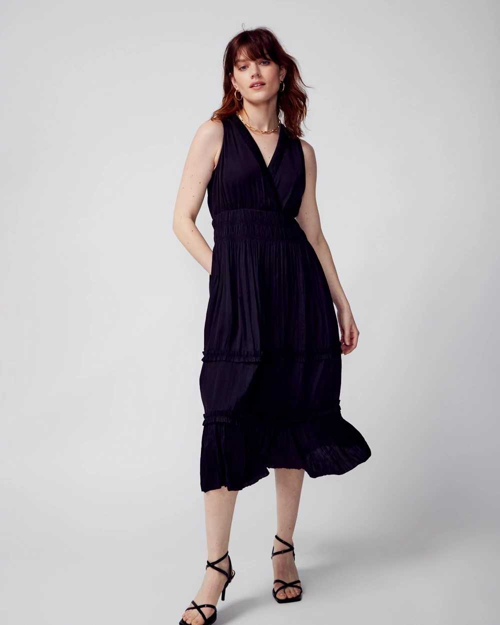 Surplice midi dress clearance