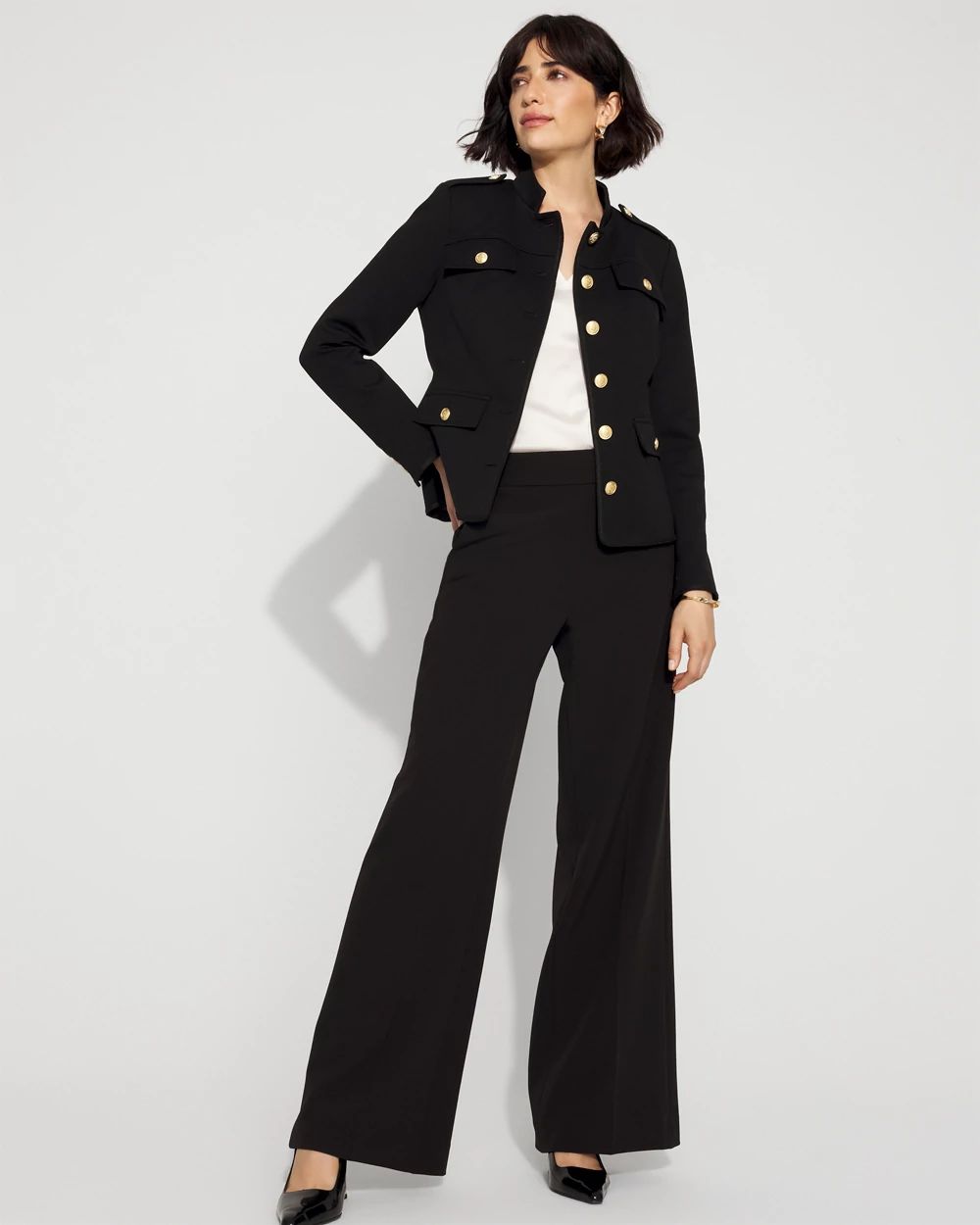 Ponte Button Detail Jacket click to view larger image.