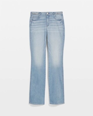 High-Rise Horsebit Skinny Flare Jeans click to view larger image.