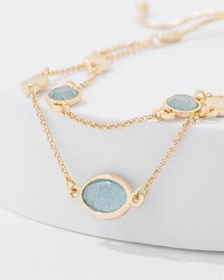 Blue Stone Chain Bracelet click to view larger image.