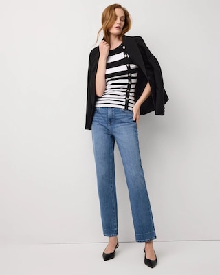 WHBM FORME™ Stripe Ribbed Tank click to view larger image.