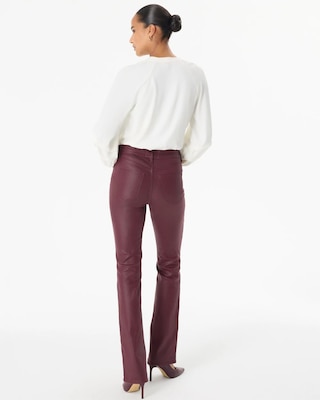 Coated Micro Bootcut Jeans click to view larger image.