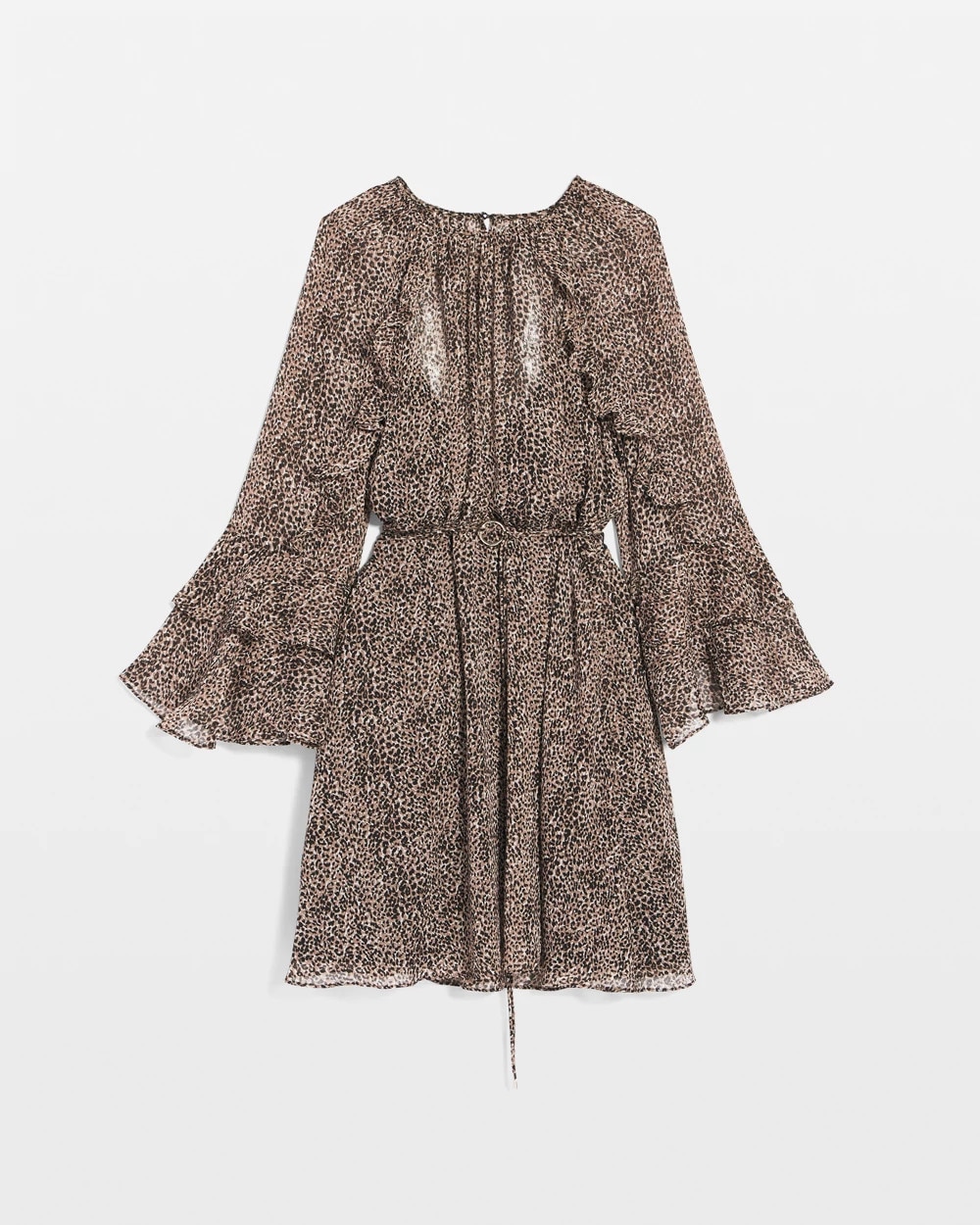 Leopard Ruffle Mini Dress