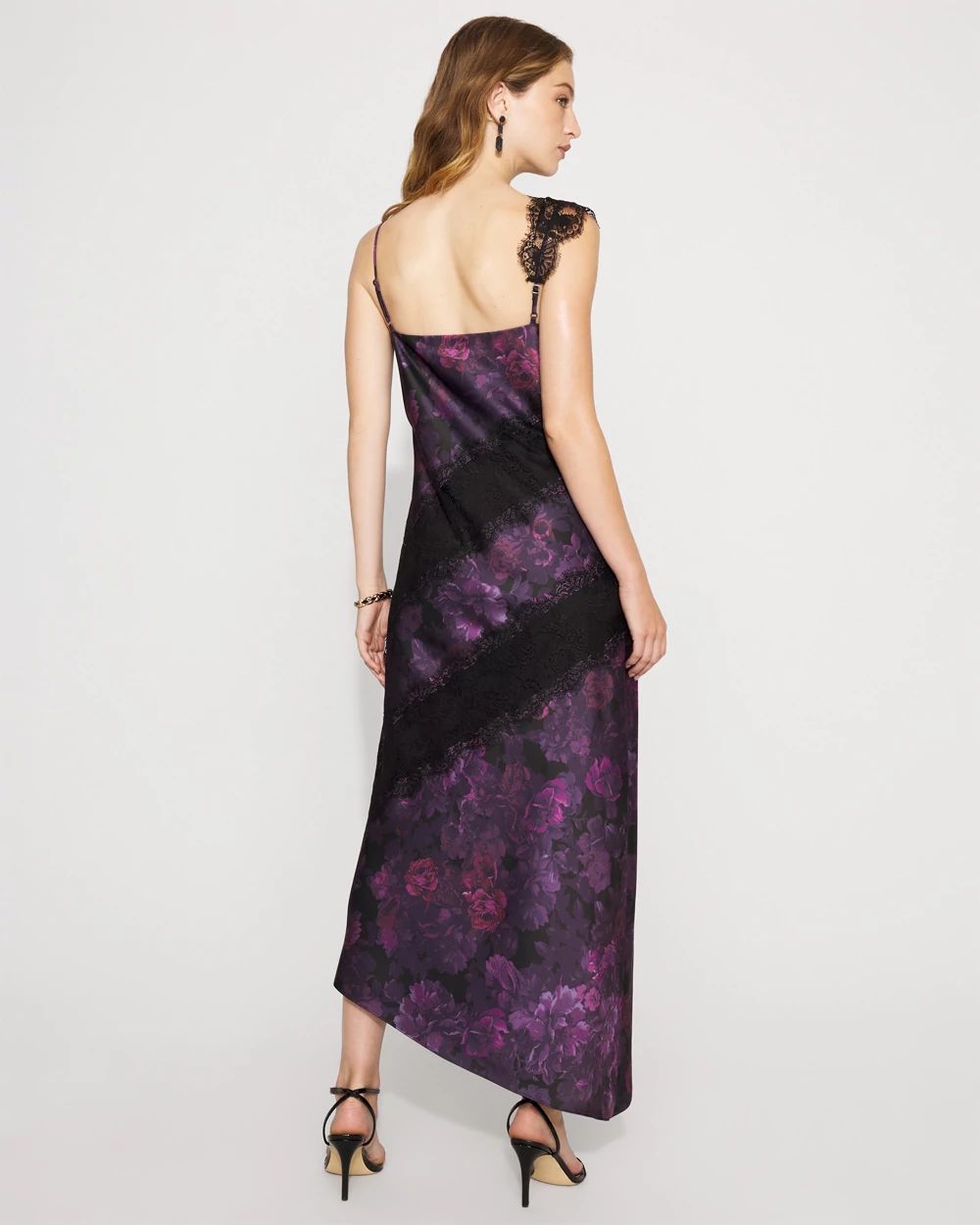 Lace + Satin Slip Dress click to view larger image.