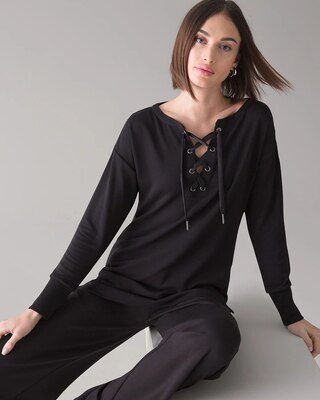 Petite Lace Up Tunic